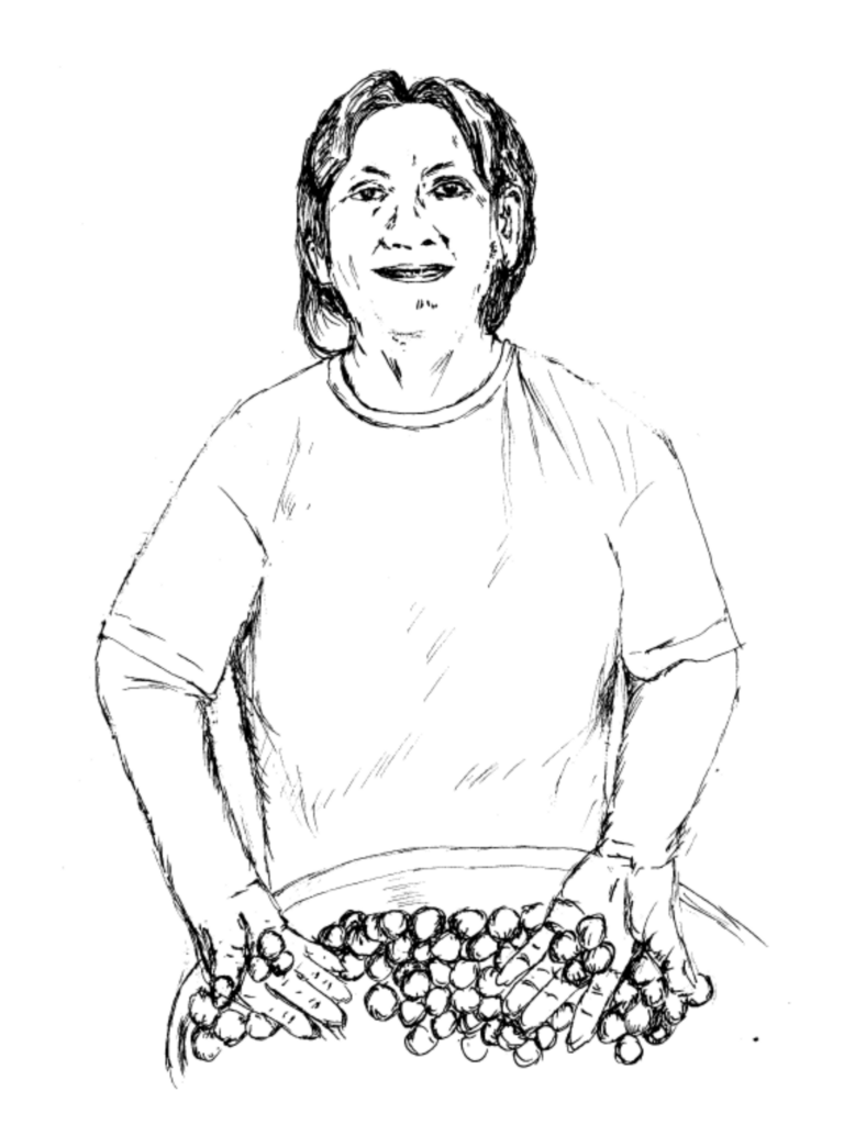 Dibujo de Caficultora Hilda